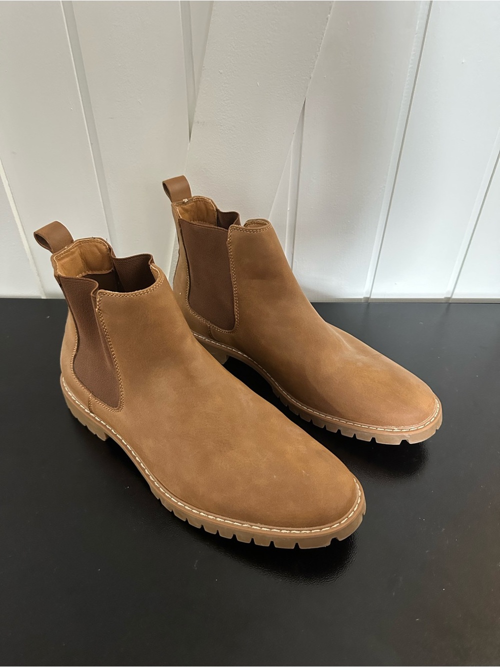 St. John's Bay Men's Brown Chelsea Boots - Slip-On Chukka Style - Size 11 M